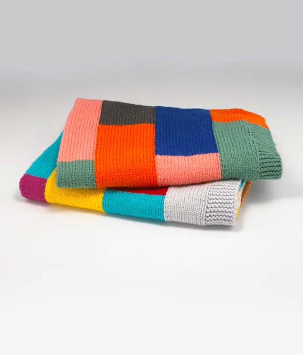 "Brick Work Afghan" - Free Afghan Knitting Pattern For Home in Paintbox Yarns Simply Chunky