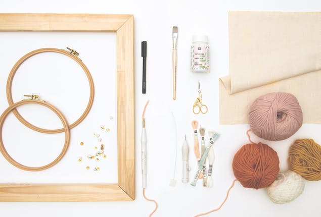 Punch needling embroidery supplies